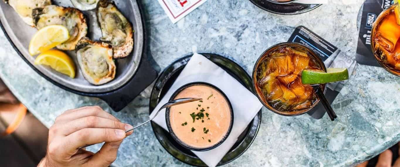 Soup and oysters