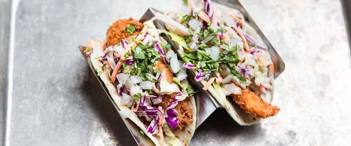 Fried chicken tacos