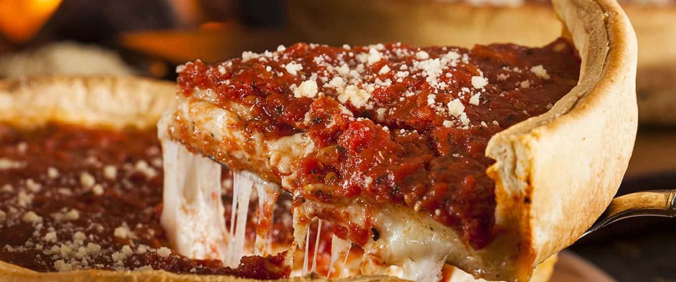 Deep dish pizza