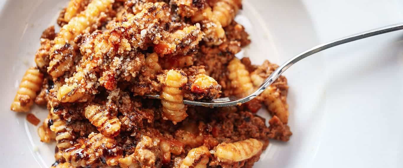 Pasta with meat sauce