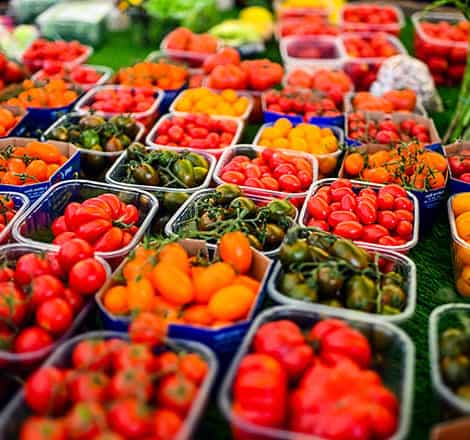 Fresh assorted tomatoes