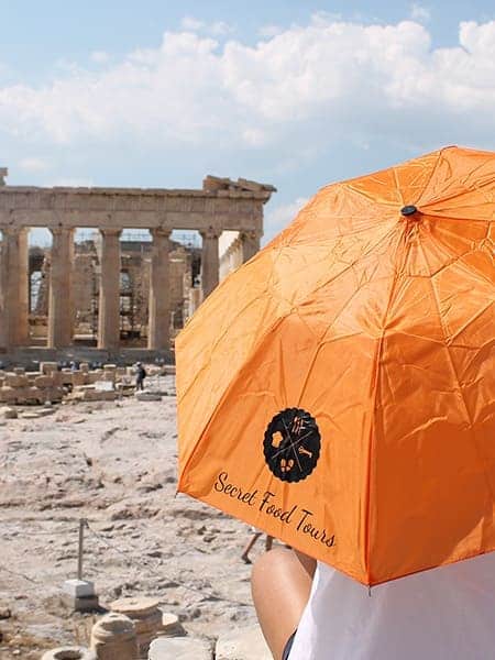 Orange umbrella mobile