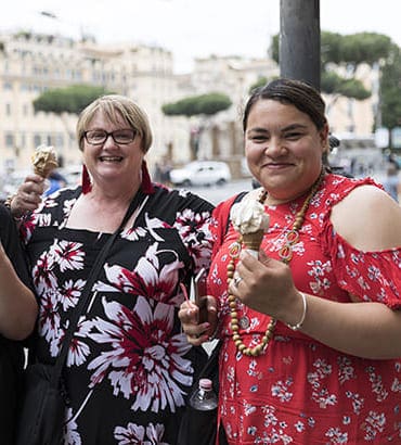 Rome guests with ice cream