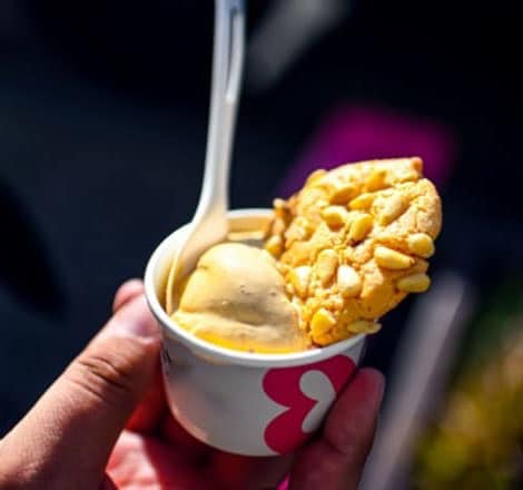 Ice cream and cookie