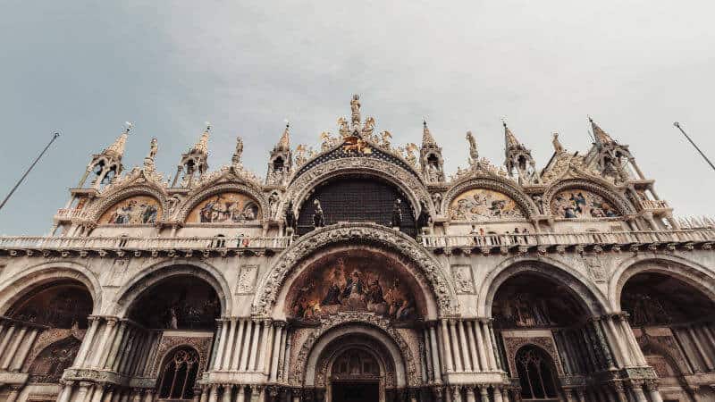 The impressive exterior of St. Mark's Basilica
