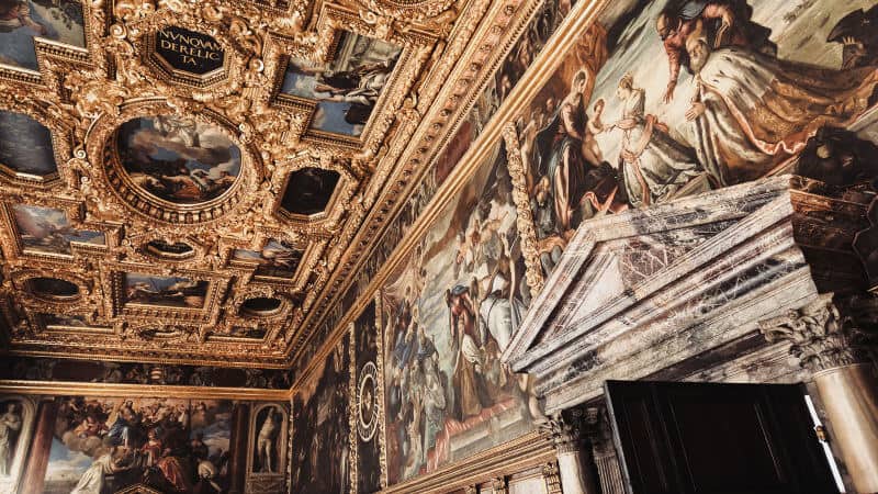 The lavish interior