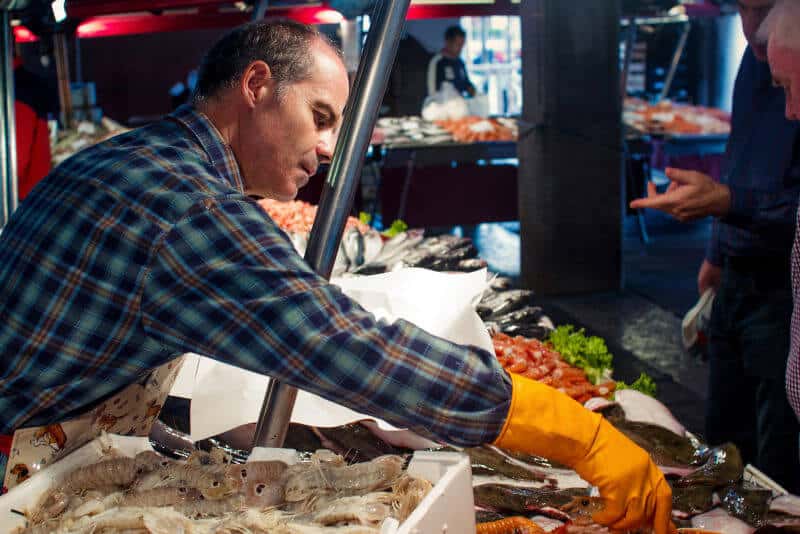 Much of the fish in the Rialto market is still locally caught