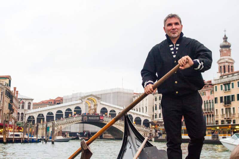 Seeing the Rialto Bridge from the water is a unique experience