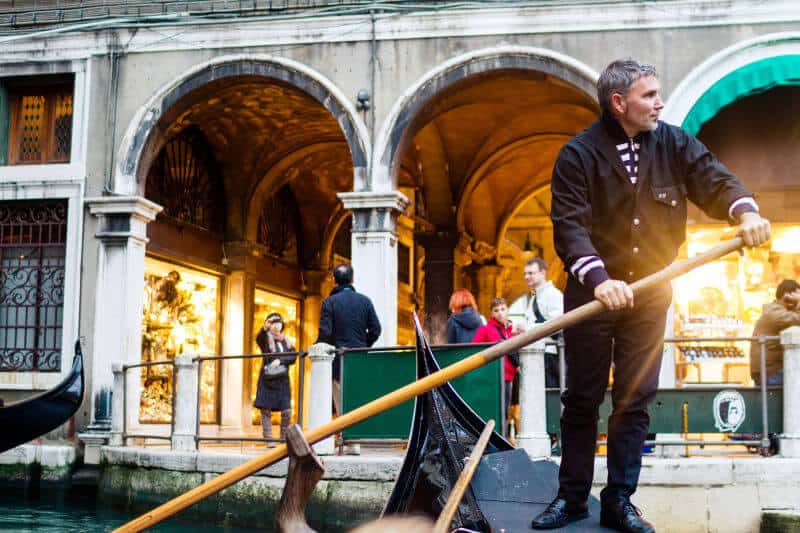No one cuts the 'bella figura' quite like a Venetian gondolier