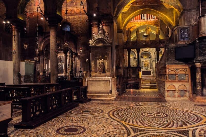 Inside St. mark's Basilica
